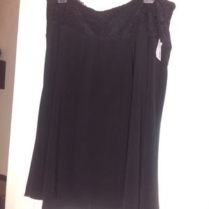 New with tags, black mid length skirt
